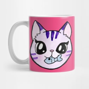 Animal Friends Cat Eating Mug